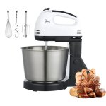 Robot de cuisine 7 vitesses bol en acier inoxydable 3qt avec crochet pétrisseur fouet pour pâtisserie ... Robot de cuisine 7 vitesses bol en acier inoxydable 3qt avec crochet pétrisseur fouet pour pâtisserie ...