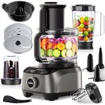 Robot cuisine multifonctions - yashe 25l bol & 15l jarre mixeur grinder extracteur de jus trancheur & ...