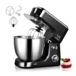Robot cuisine - robot patissier - p�trin multifonction avec bol 5l robot p�tissier noir avec fouet batteur ...
