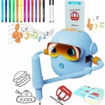 Robot dessinateur ducatif - ulisem - bleu - 100 cartes - stylo - 3 - 10 ans