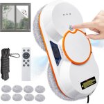 Robot laveur de vitre 3800pa ? s�curit� renforc�e avec ups 20min corde 3 modes contr�le � distance