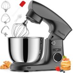 Robot p�tissier 1500w 55l bolrobot de cuisne10 + p vitessescrochet � p�te batteur plat & fouet robot ...