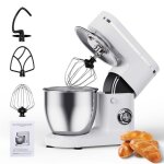 Robot patissier - 2000w robot petrin professionnel robot de cuisine - bol de 6l - faible bruit multifonctions ...