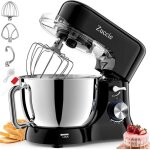 Robot ptissier 5 l 1000w robot cuisine avec fouet inoxydable et pare - claboussures 8 + p vitesses ...