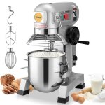 Robot ptissier commercial 187 l - vevor - mixeur  pte 1100 w avec bol en inox et 3 accessoires de ...