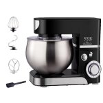 Robot p�tissier multifonction 1000 w avec fouet batteur crochet bol dacier inoxydable 5 litres 6 vitesses ...