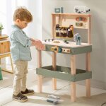 Robud tabli  outils en bois - vert avocat