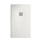 Roca receveur de douche polo + r�sine stonex antid�rapant et d�coupable - avec grille - blanc mat 100x80cm ...