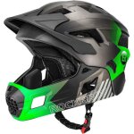 Rockbros casque enfant bmx intgral vtt mentonnire amovible taille s (48 - 54cm) certifi ce vert