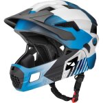 Rockbros casque enfant bmx intgral vtt mentonnire amovible taille m (54 - 57cm) certifi ce bleu