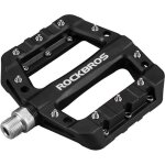 Rockbros pdales vlo vtt bmx plates nylon 9 / 16 antidrapantes avec 3 roulements noir