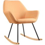 Rocking chair - athm design - norton - assise tissu - pieds metal noir - contemporain - design