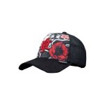 Rockn free life casquette trucker flower homme - trucker - filet rigide - noir blanc rouge - visi�re ...