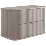Rodan meuble pour vasque � poser 80 cm - elegance fa�ade rainur�e - cachemire - 804 x 517 x 415 cm