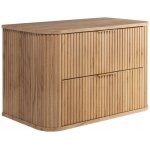 Rodan meuble pour vasque � poser 80 cm - elegance fa�ade rainur�e - ch�ne artisanal or - 804 x 517 x ...