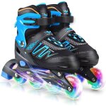 Roller en ligne reglable - roller fille / garon - roller lumineuse - enfant rollers - 4 tailles rglables ...