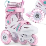 Rollers rglables pour enfants cariboo ballerina rose - menthe (31 - 35)