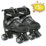 Rollers r�glables patins � glace pour enfants r�glables taille s � double rang�e de roues pu full flash ...