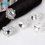 Rond de serviette - mariage banquet décor - 12pcs diamant - arcylic - argent Rond de serviette - mariage banquet décor - 12pcs diamant - arcylic - argent
