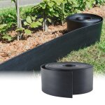 Rori bordure de pelouse noire en rouleau de 10 m (15 cm de haut) - bordure de pelouse flexible - longue ...