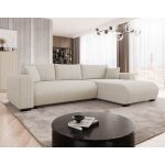 Rosalie - canapé dangle réversible 4 places convertible avec coffre en velours côtelé - beige Rosalie - canapé dangle réversible 4 places convertible avec coffre en velours côtelé - beige