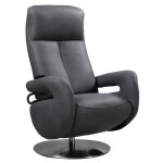 Rosario - fauteuil relax electrique cuir gris foncé Rosario - fauteuil relax electrique cuir gris foncé