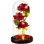 Rose �ternelle artificielle pour la saint - valentin avec lumi�re led lampe rose inspir�e de la belle ...