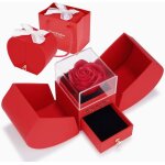 Fleur ternelle - home fit training - rose rouge - bote  bijoux - cadeau luxe - fte des mres