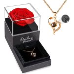 Rose eternelle ides cadeaux nol anniversaire saint valentin mariage pour femme maman cadeaux romantique ...