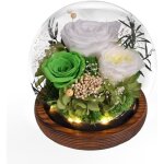 Rose �ternelle dans un verre avec lumi�refleurs infinies fait � la maincadeau pour femme maman grand ...