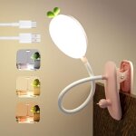 Rose lampe  pince pour lit enfant lampe de lecture led rechargeable pour lire au lit 360 flexible lampe ...