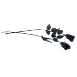 Roses noires 42 cm - decors de table halloween Roses noires 42 cm - decors de table halloween