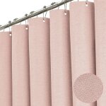 Rose rideau salle de bain avec anneaux en m�tal anti moisissure tissu imperm�able pour cabine de douche ...