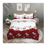 Rose rouge housse de couette 200x200 enfant fille adulte parure de lit roses c?ur papillon housse de ...