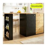 Rotative 360� table �lot cuisine avec 2 �tag�res int�gr�es - �tag�res lat�rales � 3 niveaux - 3 tiroirs ...