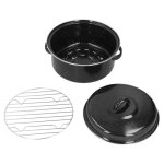 R�tissoire ovale en �mail r�tissoire ovale excellent chauffage pour barbecue et patate douce noir pour ...