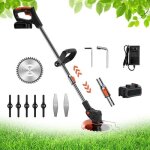 Rotofil electrique coupe - bordures dbroussailleuse sans fil avec 3 types de lame de scie et avec lithium ...