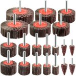 Roue abrasive 20 pi�ces grain 80 disque a lamelle pour brosse poncage perceuse accessoires polissage ...