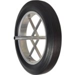 Roue de brouette increvable jante mtal 270 mm - pneu 385 x 66 mm - axe soud 20mm longueur 242mm