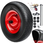 Roue de brouette pneumatique avec axe roue de rechange  390mm largeur 95mm chariot de jardin charrette ...