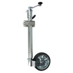 Roue jockey renforc�e 48mm - tube nervur� - bride fixation renforc� 48mm - remorque - goupille de verrouillage ...