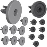 Roues lave - vaisselle universelles paniers inf�rieur et sup�rieur [lot 16] pi�ces rechange compatible ...