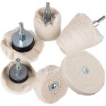 Roue de polissage pour perceuse 6 pi�ces avec poign�e de 635 cm pour meuleuse outil de polissage kit ...