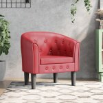 (rouge)chaise individuel relax contemporain - signor - fauteuil cabriolet rouge bordeaux similicuir 640812 ...