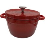 Mini cocottes rouge en fonte double poign�es avec couvercle ? 358 x 355 x 245 cm hobby tech