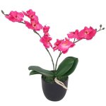 (rouge)fleur / plante artificielle - magnifique plante artificielle avec pot orchide 30 cm rouge 29041 ...