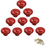 Rouge poign�es et boutons de tiroir ceramique poign�e de meuble porte bouton chambre des enfants pack ...