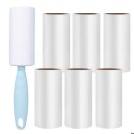 Rouleau adhesif vetement rouleau � peluches pour poils danimaux 6 rouleaux avec 1 d�rouleur d�tacheur ...