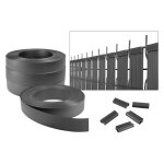 Lame pvc souple en rouleau - casanoov - baldo - 400m - l. 46mm - gris - occultation jardin / clture