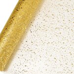 Rouleau de chemin de table - kzq - 30 cm x 9 m - organza dor - dcoration lgante - intrieur chic